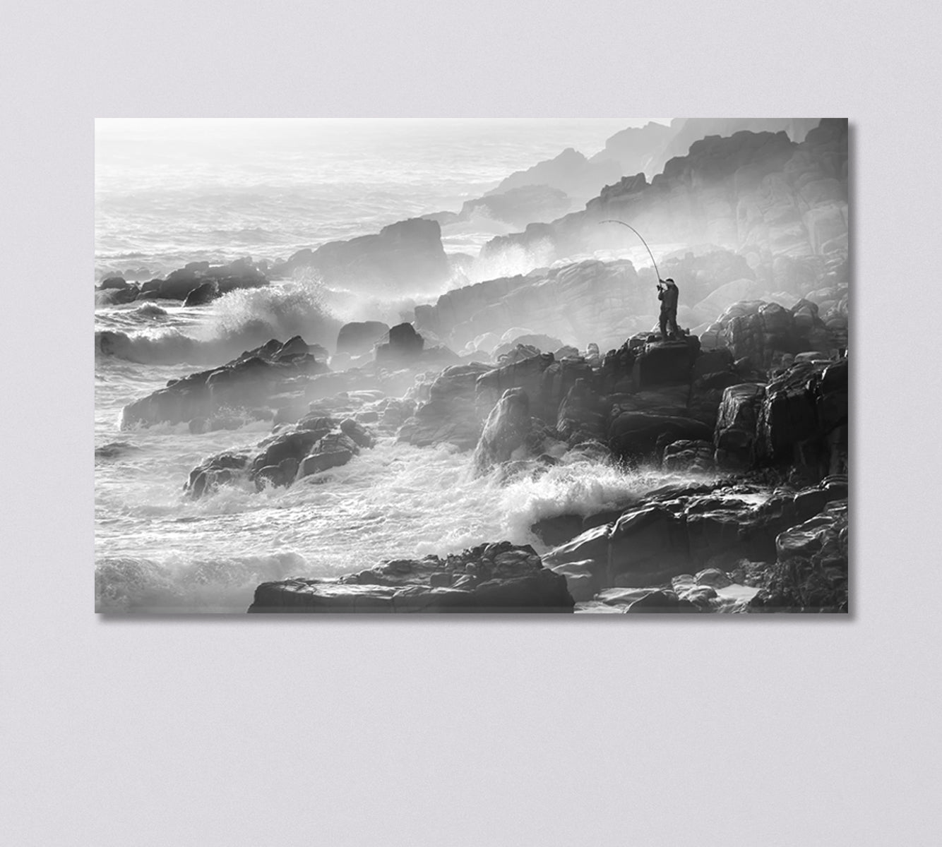 Extreme Fishing Canvas Print-Canvas Print-CetArt-1 Panel-24x16 inches-CetArt