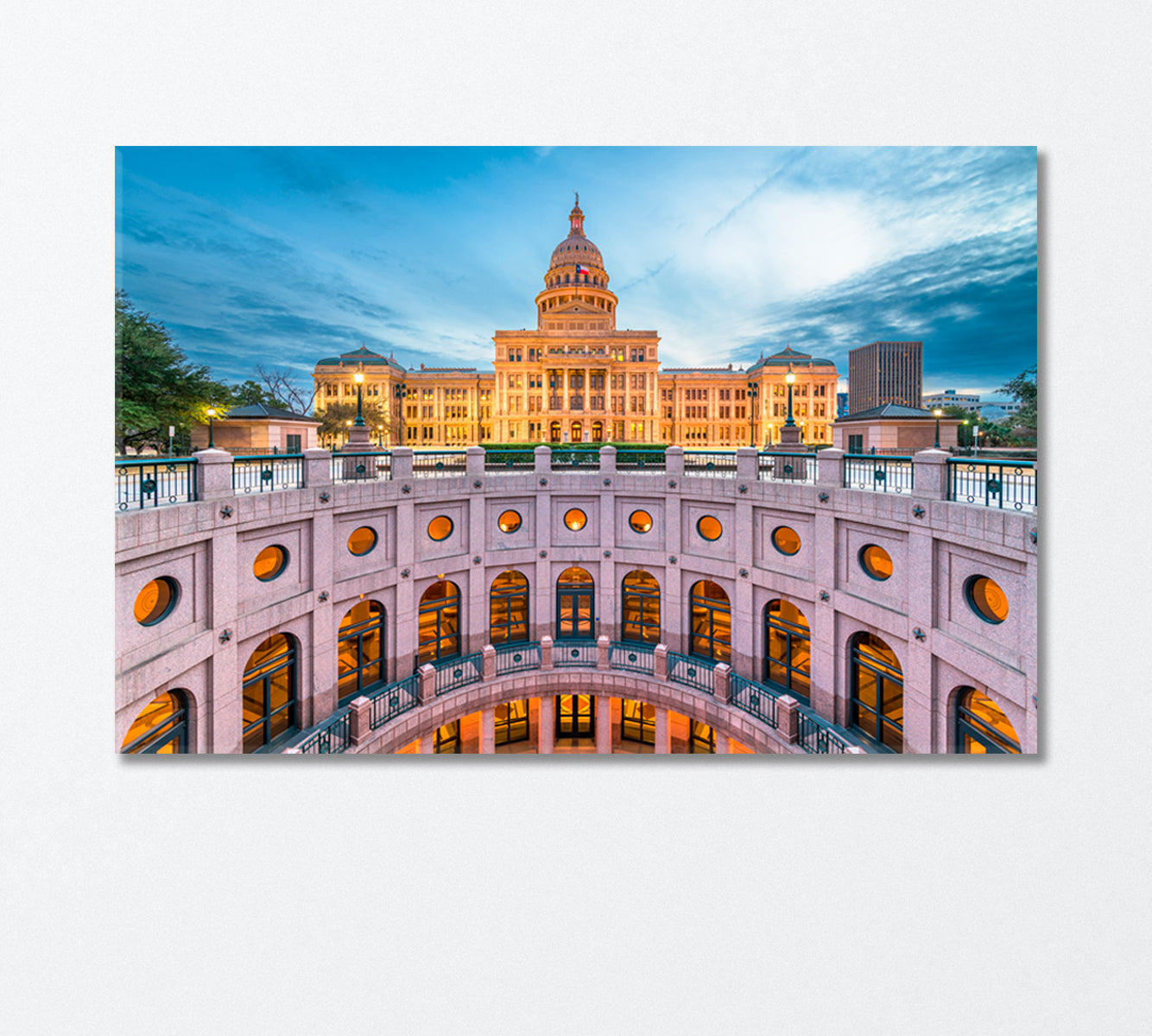 Texas State Capitol in Austin USA Canvas Print-Canvas Print-CetArt-1 Panel-24x16 inches-CetArt