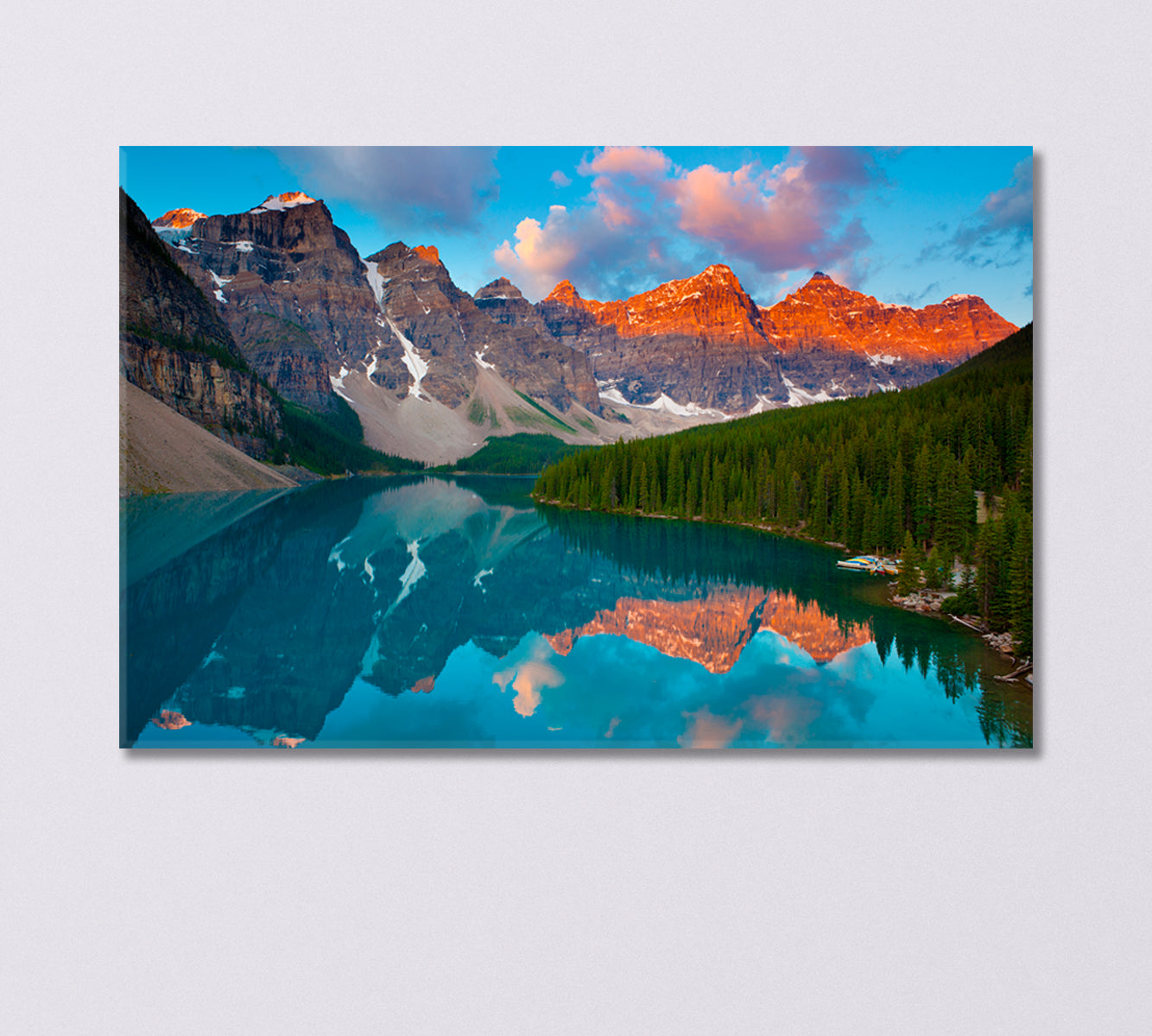 Moraine Lake at Sunrise Canvas Print-Canvas Print-CetArt-1 Panel-24x16 inches-CetArt