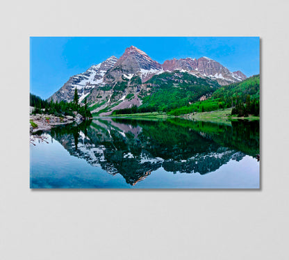 Maroon Bells USA Canvas Print-Canvas Print-CetArt-1 Panel-24x16 inches-CetArt