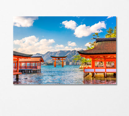 Itsukushima Shrine on Miyajima Island Japan Canvas Print-Canvas Print-CetArt-1 Panel-24x16 inches-CetArt