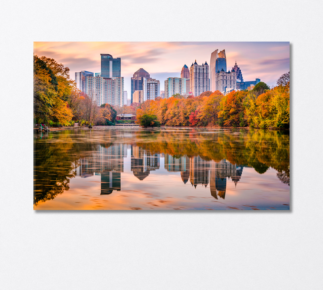 Piedmont Park in Autumn Atlanta USA Canvas Print-Canvas Print-CetArt-1 Panel-24x16 inches-CetArt