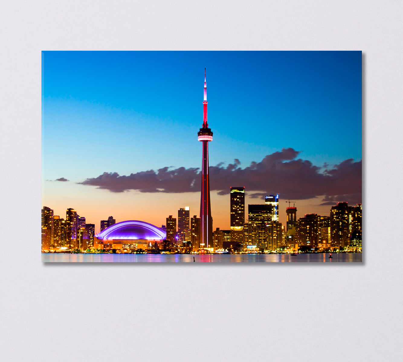 Sunset Over Toronto Canada Canvas Print-Canvas Print-CetArt-1 Panel-24x16 inches-CetArt