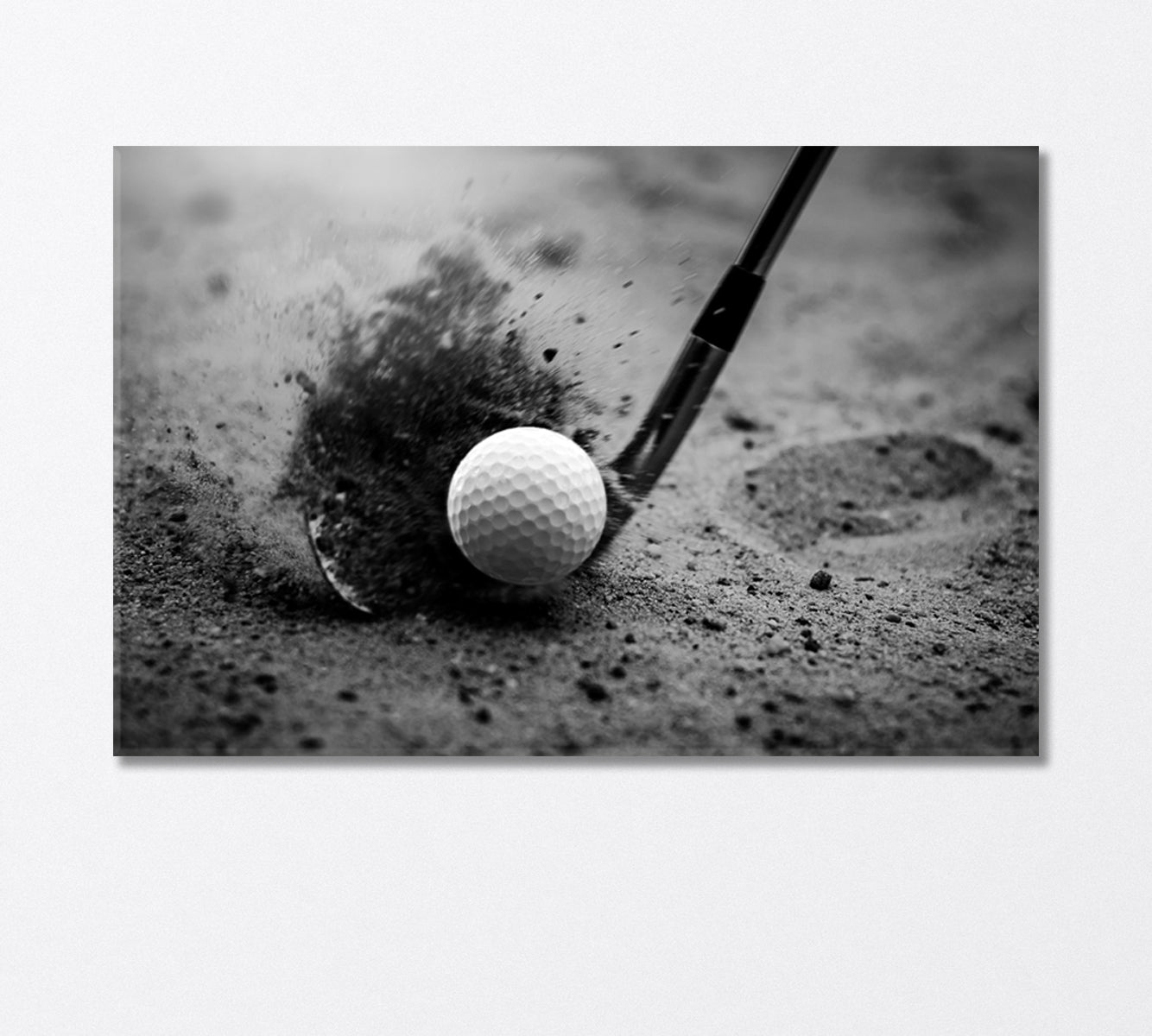 Hitting Down on the Golf Ball Canvas Print-Canvas Print-CetArt-1 Panel-24x16 inches-CetArt