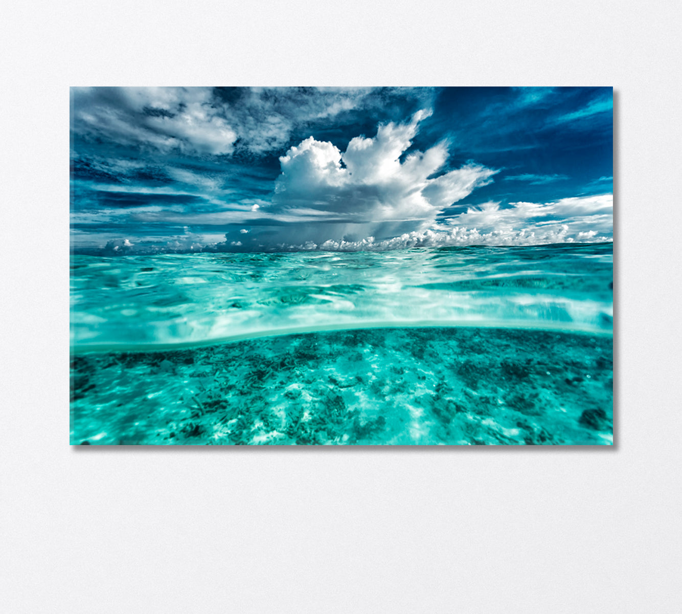 Seascape Coral Gardens under Clear Water Canvas Print-Canvas Print-CetArt-1 Panel-24x16 inches-CetArt