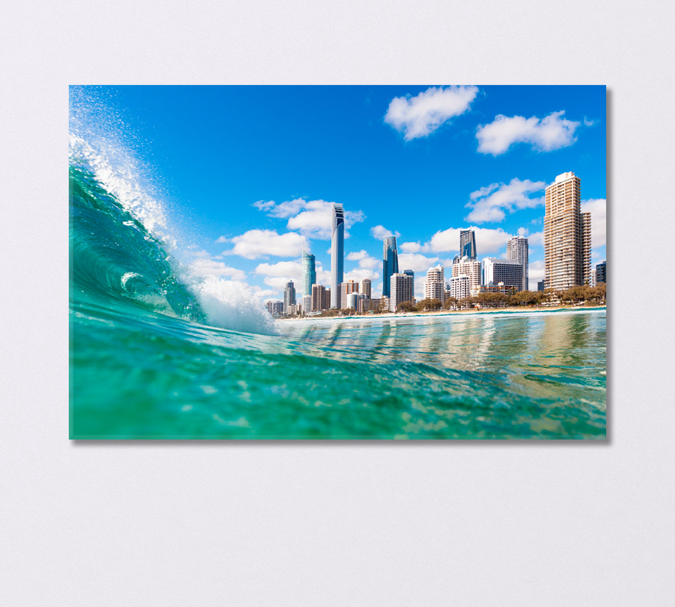 Sea Waves the Gold Coast of Australia Canvas Print-Canvas Print-CetArt-1 Panel-24x16 inches-CetArt