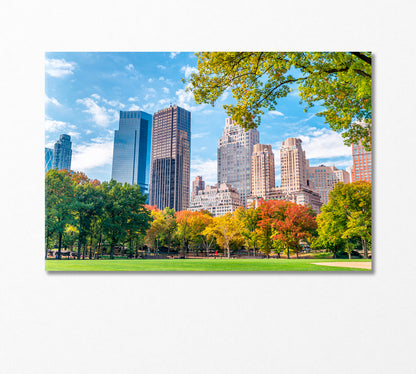 Manhattan Central Park in Autumn Canvas Print-Canvas Print-CetArt-1 Panel-24x16 inches-CetArt