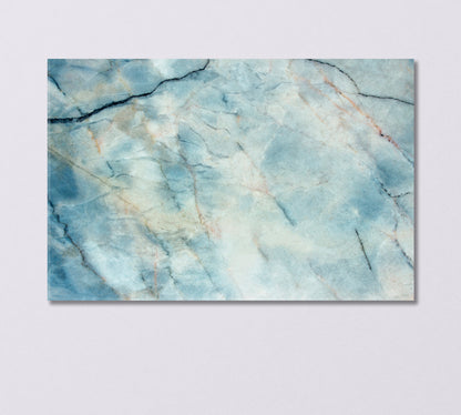 Beautiful Gray Blue Natural Marble Canvas Print-Canvas Print-CetArt-1 Panel-24x16 inches-CetArt