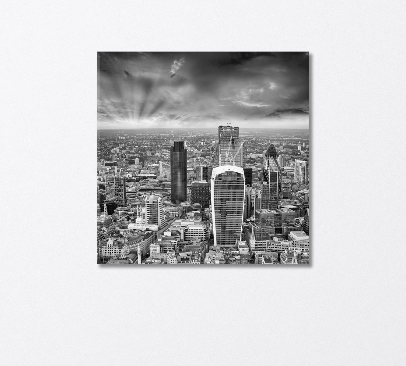 Skyscrapers and Modern Buildings London Canvas Print-Canvas Print-CetArt-1 panel-12x12 inches-CetArt