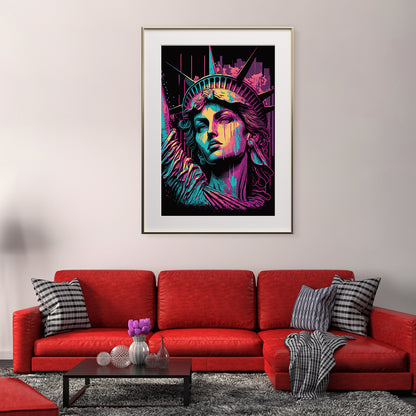 Multicolor Statue of Liberty Poster Print Modern Wall Art-Vertical Posters NOT FRAMED-CetArt-8″x10″ inches-CetArt