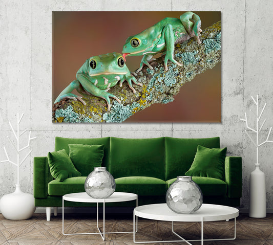 Pair of Wax Frogs Canvas Print-Canvas Print-CetArt-1 Panel-24x16 inches-CetArt