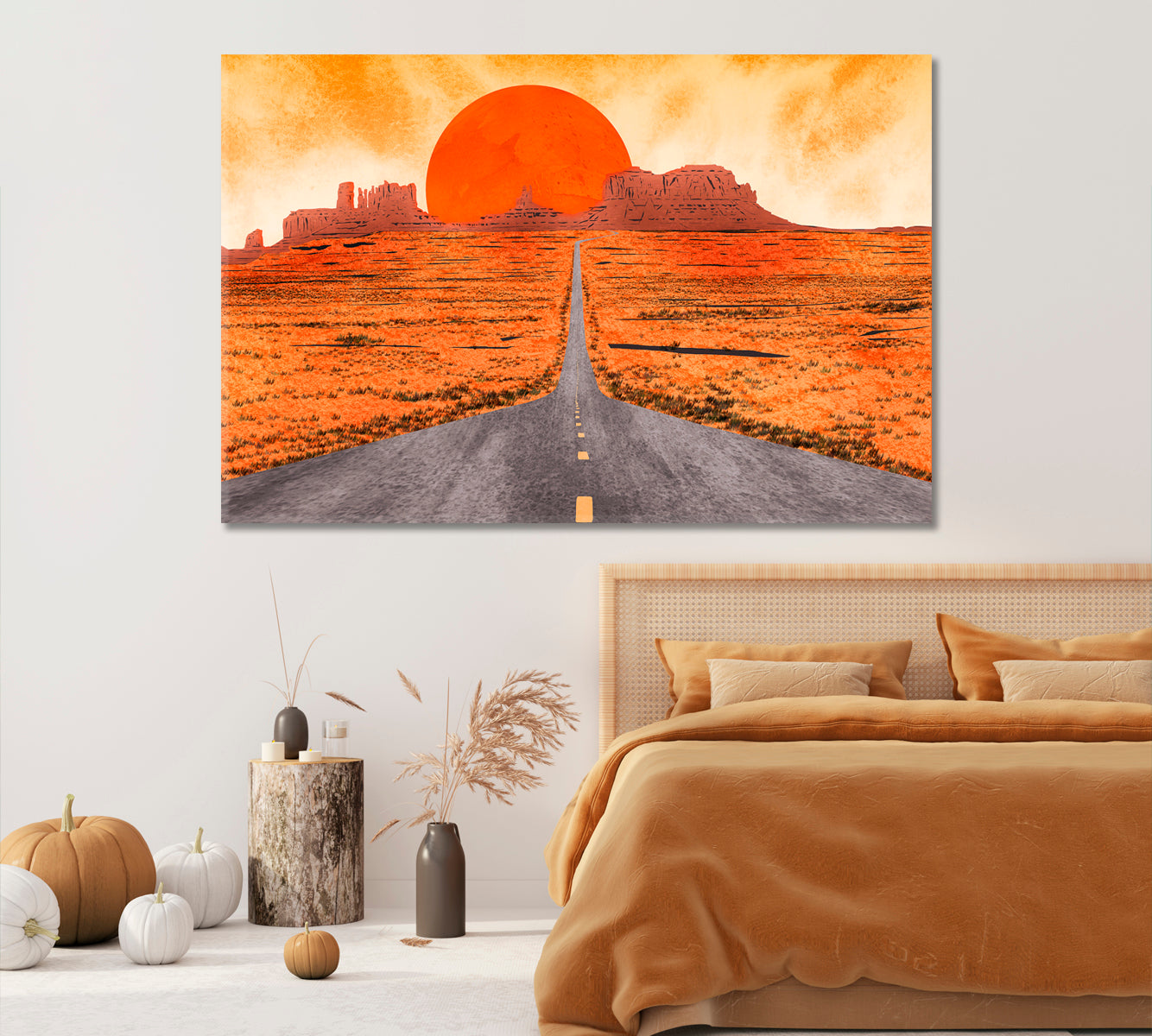 Sunset at Monument Valley USA Canvas Print-Canvas Print-CetArt-1 Panel-24x16 inches-CetArt
