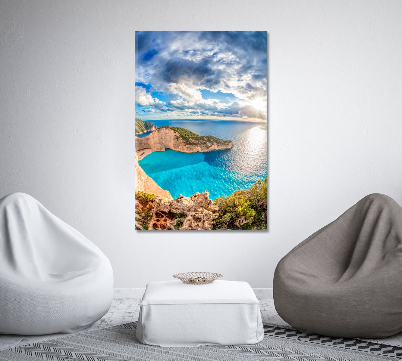 Navagio Beach Zakynthos Island Greece Canvas Print-Canvas Print-CetArt-1 panel-16x24 inches-CetArt