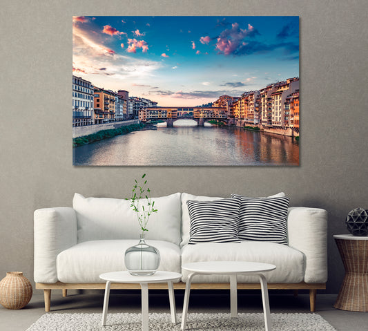 Ponte Vecchio Florence Italy Canvas Print-Canvas Print-CetArt-1 Panel-24x16 inches-CetArt