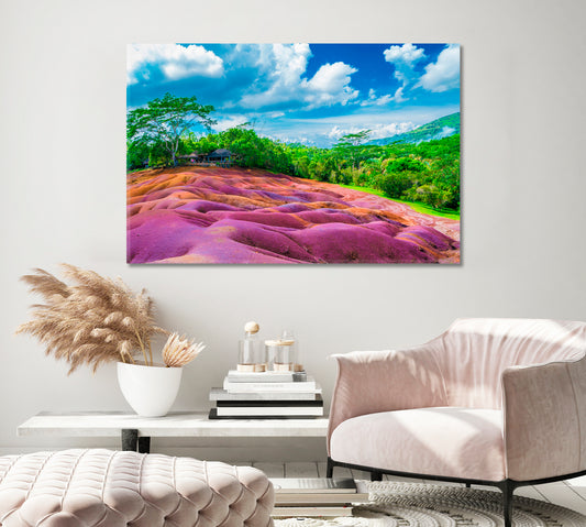 Chamarel Seven Colored Earth Geopark Mauritius Canvas Print-Canvas Print-CetArt-1 Panel-24x16 inches-CetArt