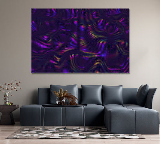 Holographic Iridescent Abstract Waves Canvas Print-Canvas Print-CetArt-1 Panel-24x16 inches-CetArt