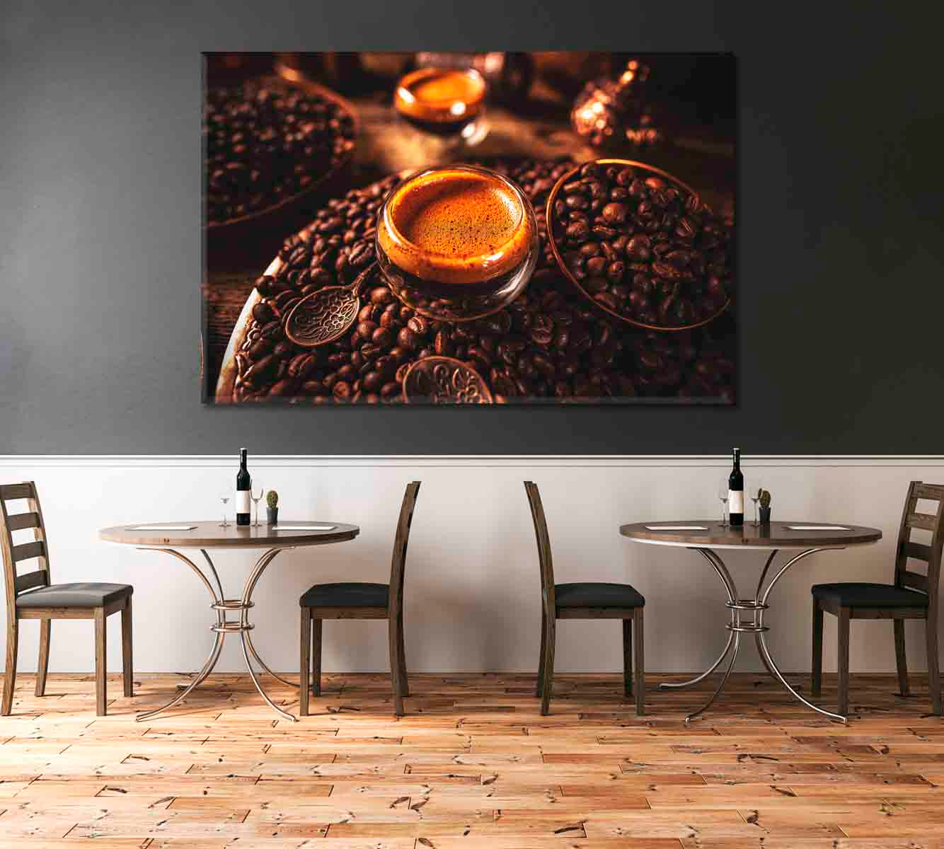 Hot Espresso Coffee Canvas Print-Canvas Print-CetArt-1 Panel-24x16 inches-CetArt