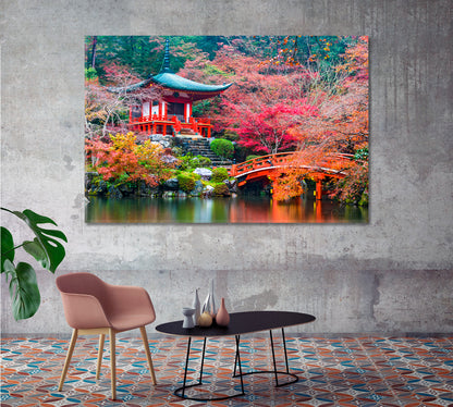 Daigo Ji Temple at Autumn Kyoto Japan Canvas Print-Canvas Print-CetArt-1 Panel-24x16 inches-CetArt