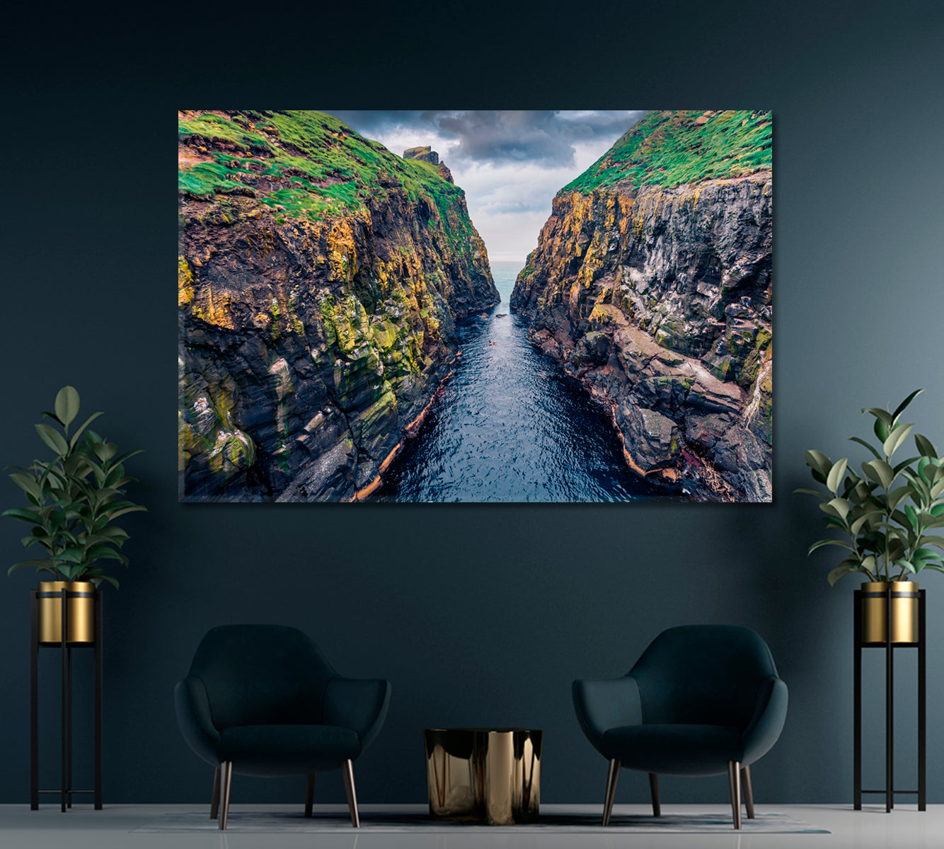 Faroe Islands Denmark Canvas Print-Canvas Print-CetArt-1 Panel-24x16 inches-CetArt