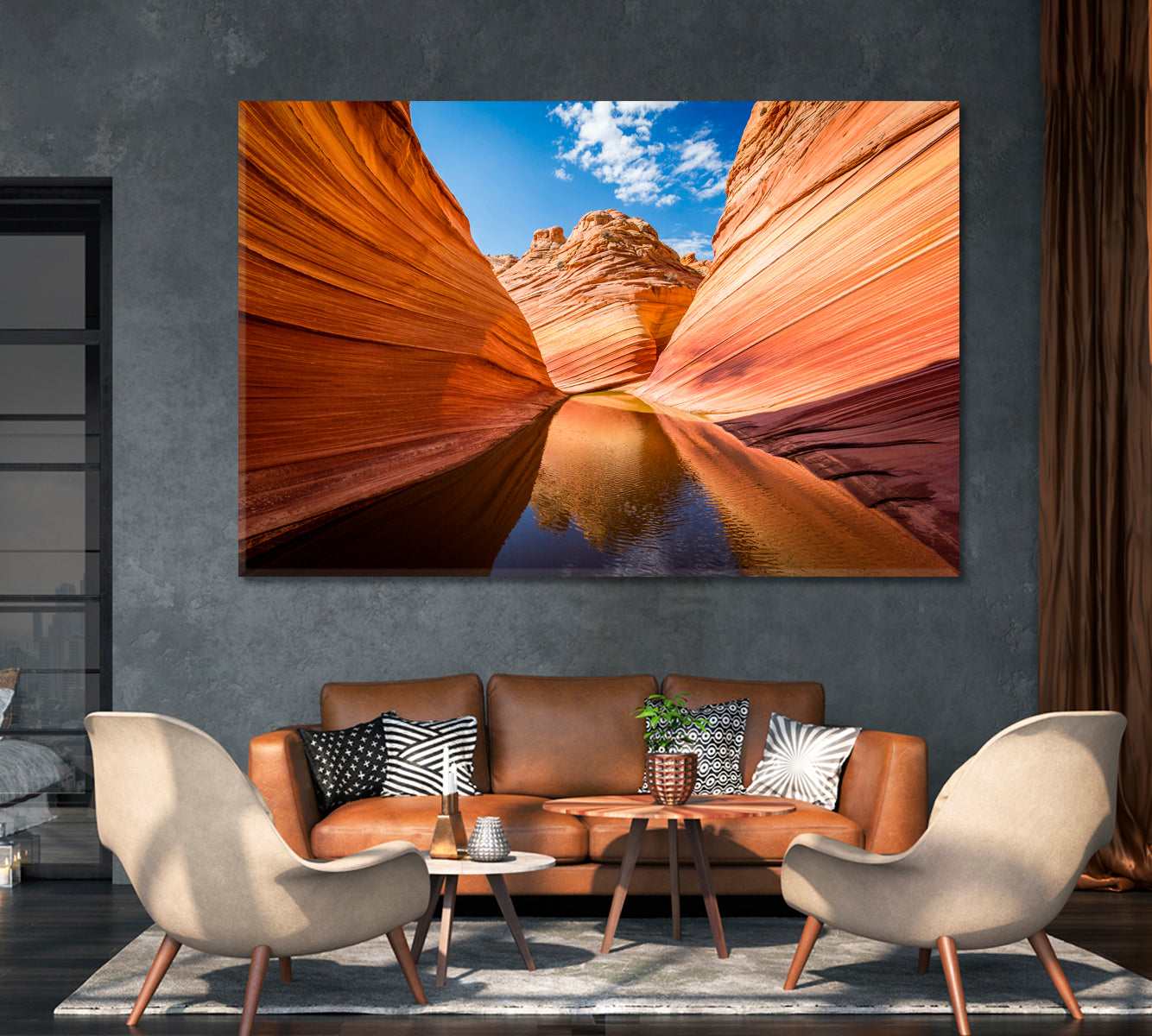 The Wave Rocky Canyon Arizona Canvas Print-Canvas Print-CetArt-1 Panel-24x16 inches-CetArt