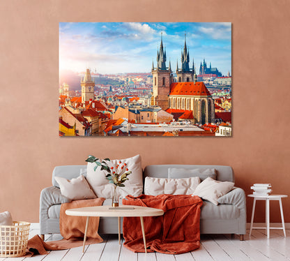 Tyn Church Prague Czech Republic Canvas Print-Canvas Print-CetArt-1 Panel-24x16 inches-CetArt