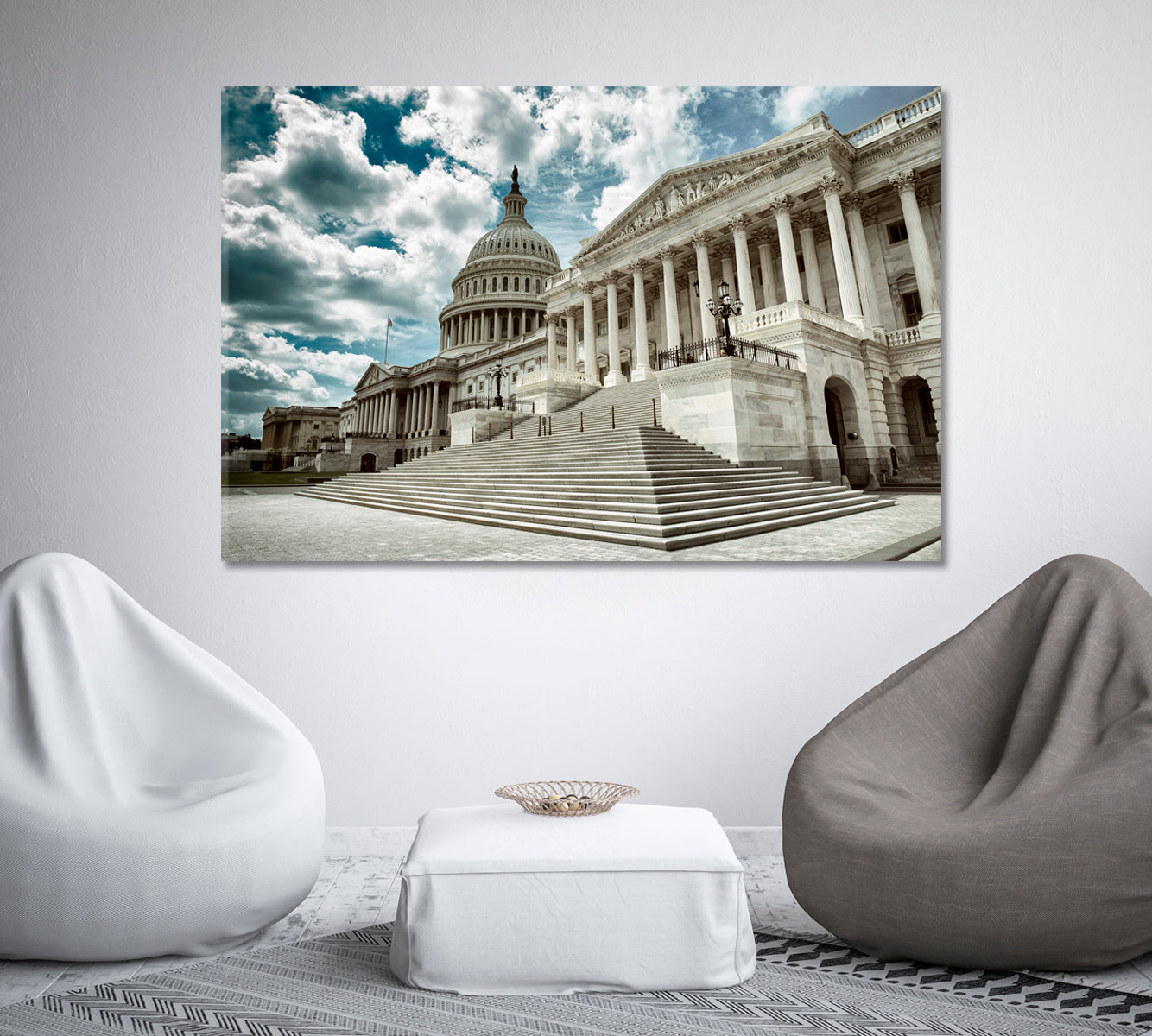 Capitol Building in Washington USA Canvas Print-Canvas Print-CetArt-1 Panel-24x16 inches-CetArt