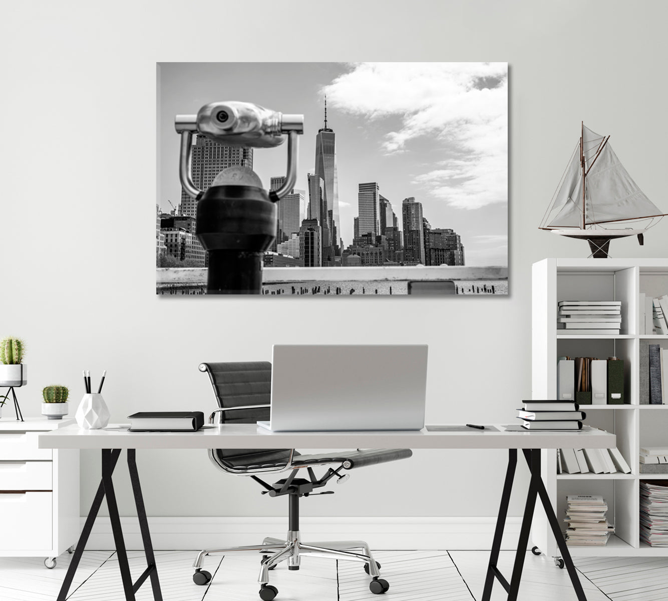 Sydney Harbour Bridge in Black and White Canvas Print-Canvas Print-CetArt-1 Panel-24x16 inches-CetArt