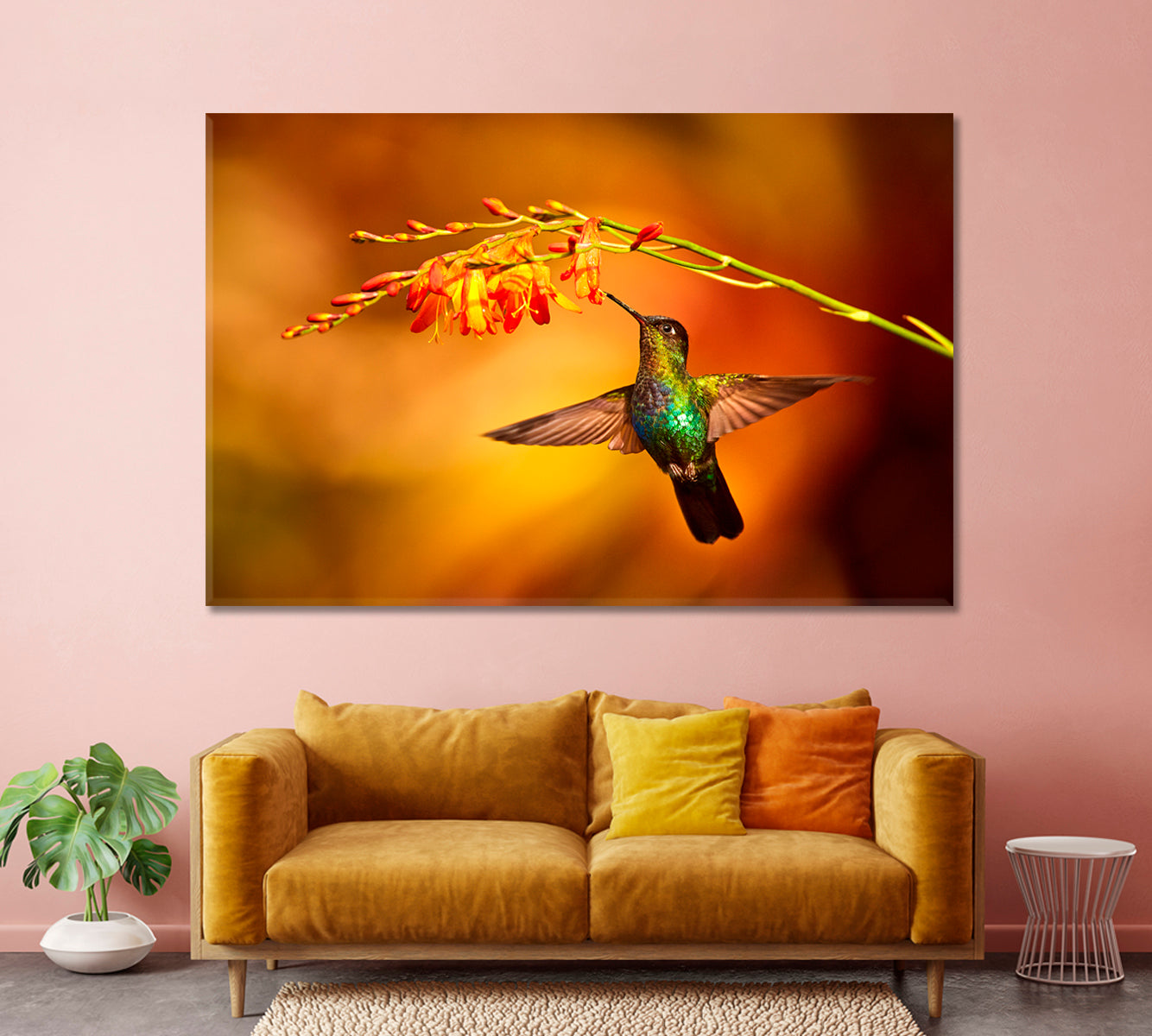 Hummingbird Collecting Nectar Canvas Print-Canvas Print-CetArt-1 Panel-24x16 inches-CetArt