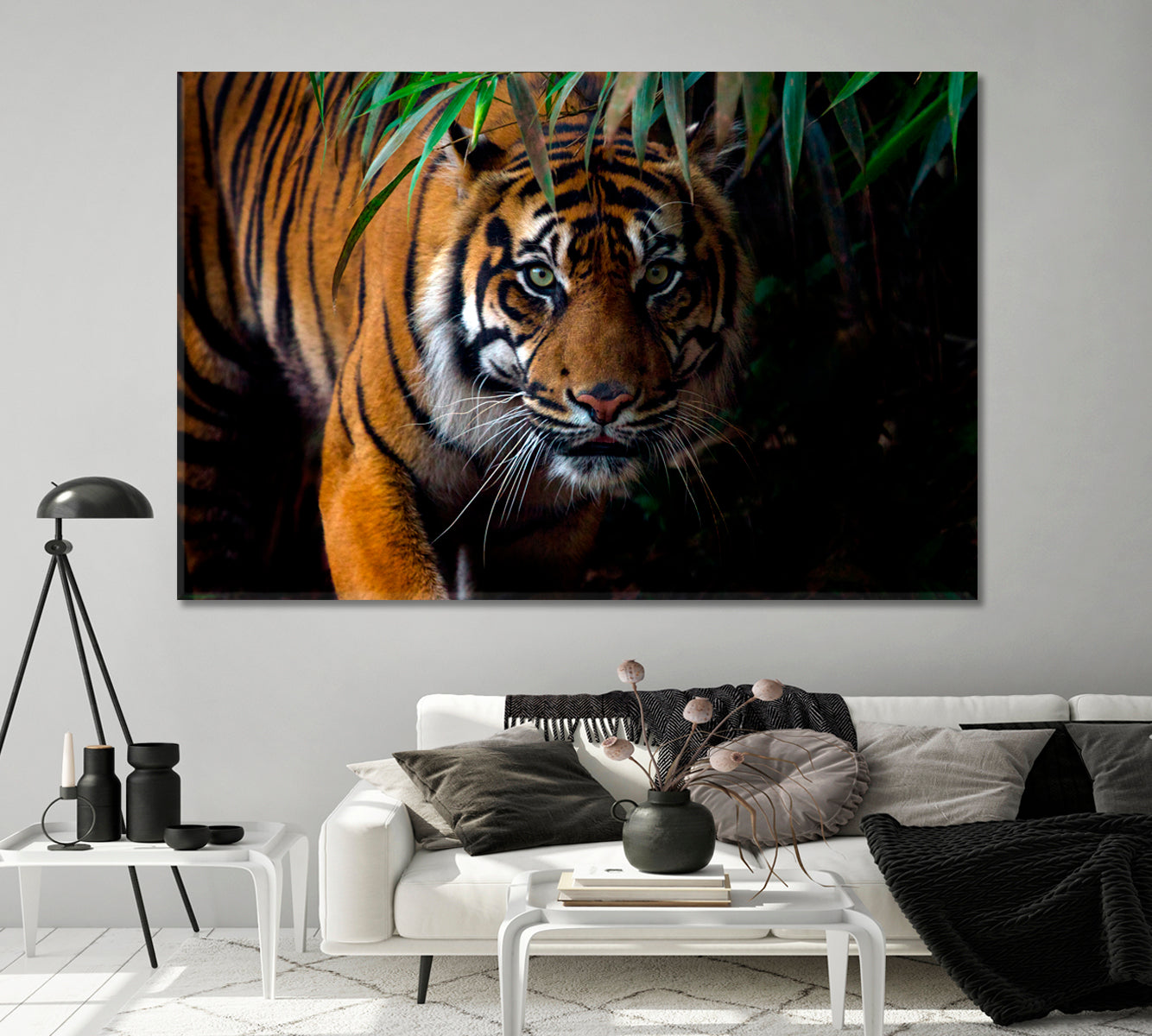 Sumatran Tiger on the Prowl Canvas Print-Canvas Print-CetArt-1 Panel-24x16 inches-CetArt