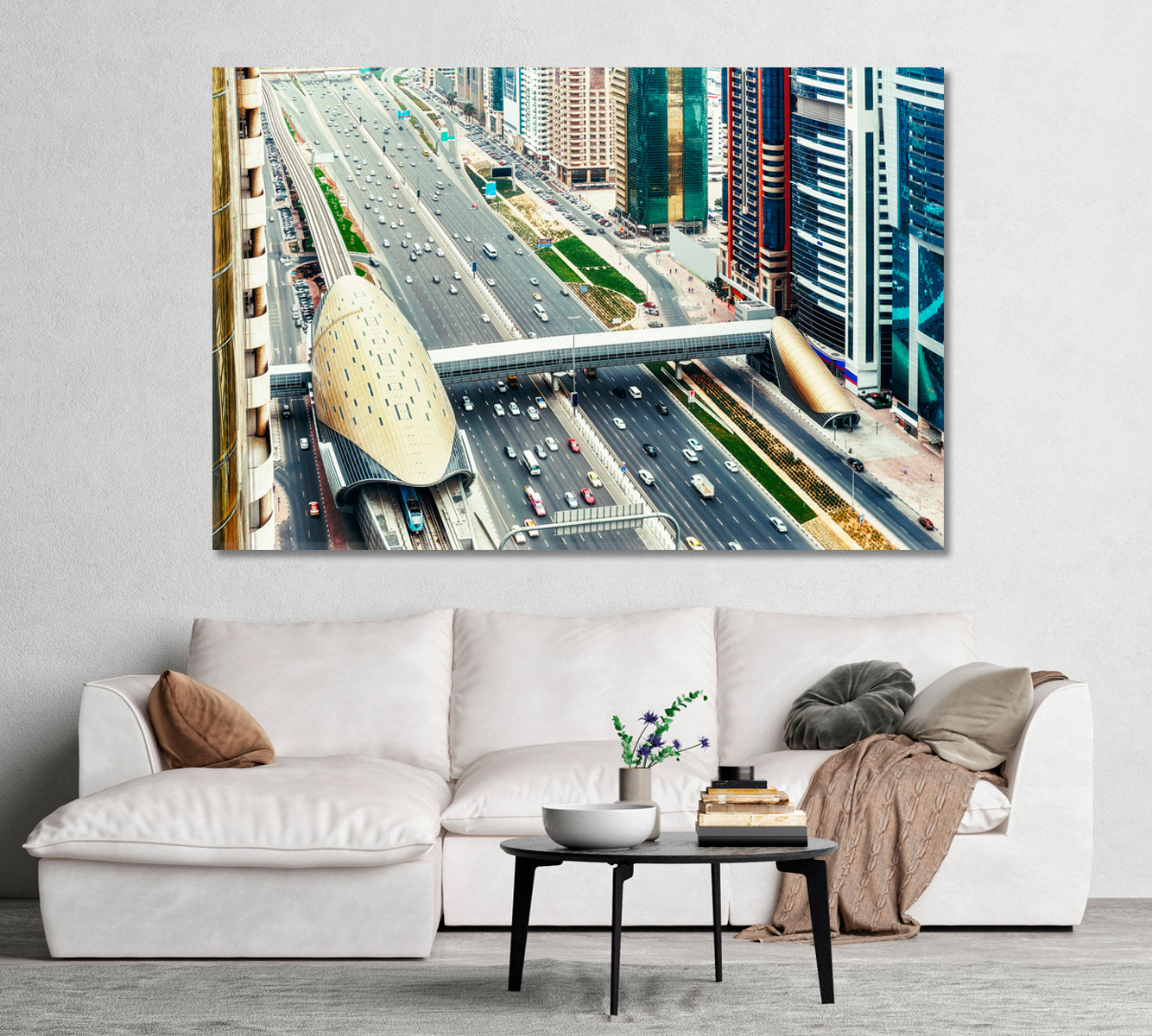 Highway in Downtown Dubai UAE Canvas Print-Canvas Print-CetArt-1 Panel-24x16 inches-CetArt