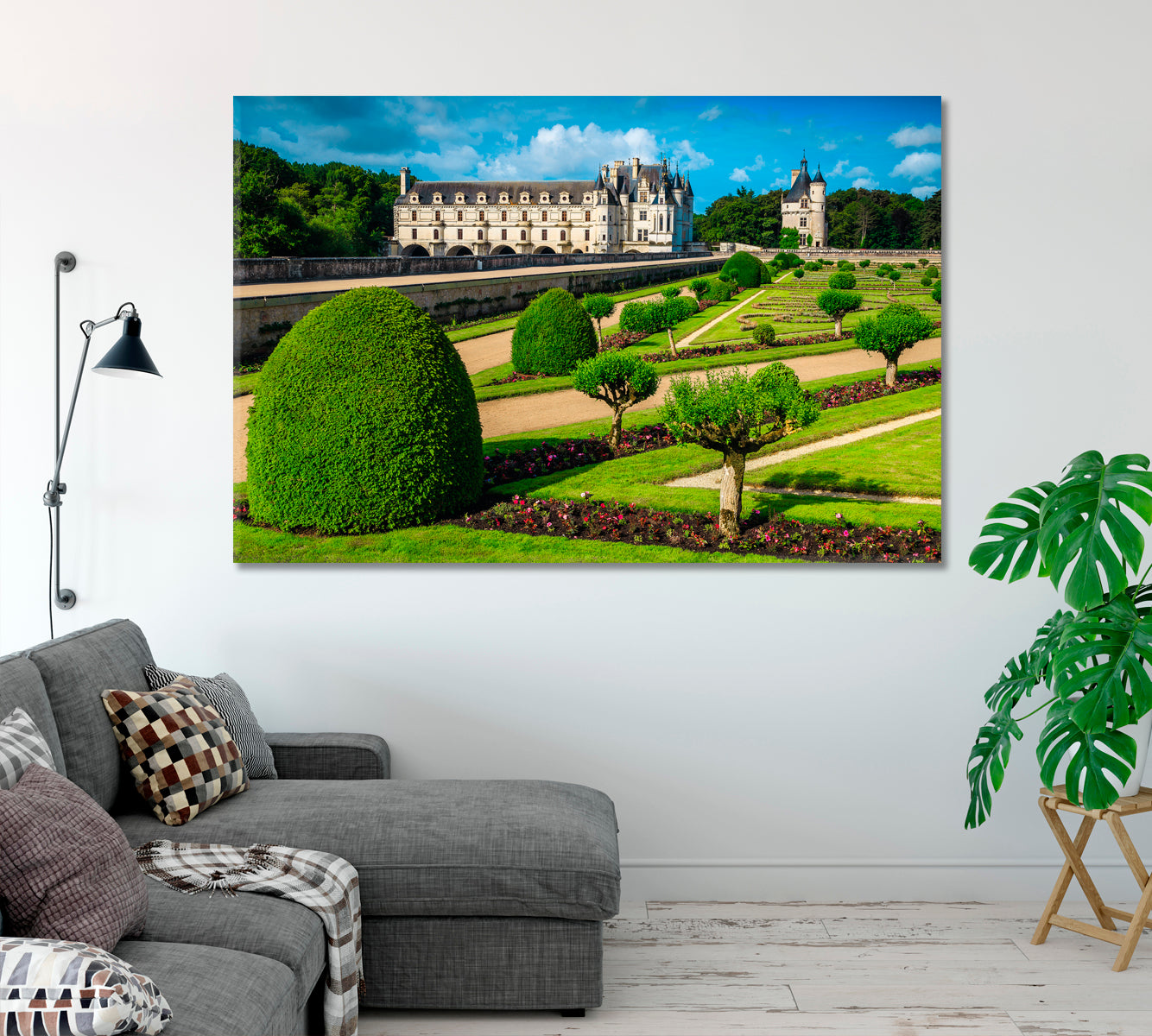 Chenonceau Castle Loire Valley France Canvas Print-Canvas Print-CetArt-1 Panel-24x16 inches-CetArt