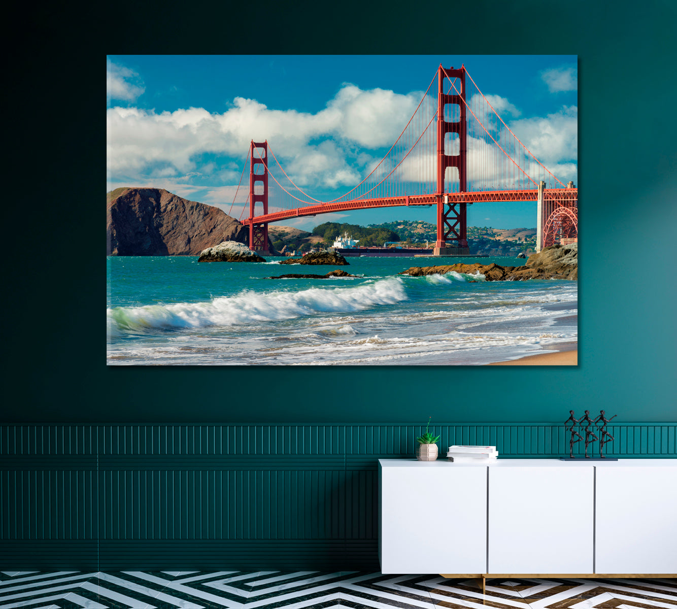Golden Gate Bridge California USA Canvas Print-Canvas Print-CetArt-1 Panel-24x16 inches-CetArt