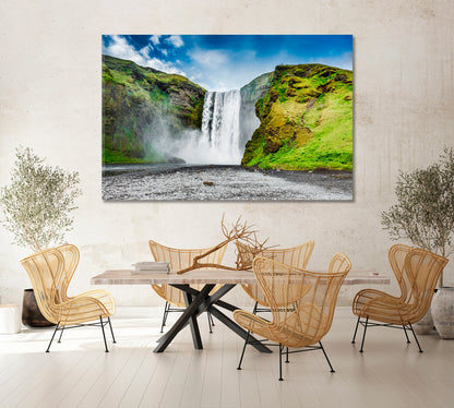 Amazing Skogafoss Waterfall Iceland Canvas Print-Canvas Print-CetArt-1 Panel-24x16 inches-CetArt