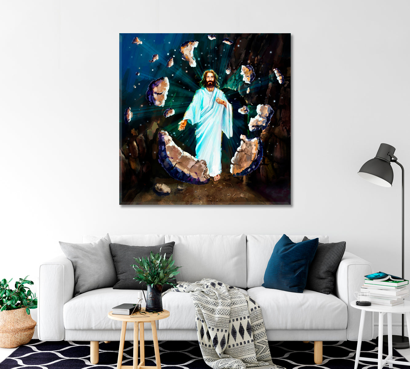 The Resurrection of Jesus Canvas Print-Canvas Print-CetArt-1 panel-12x12 inches-CetArt