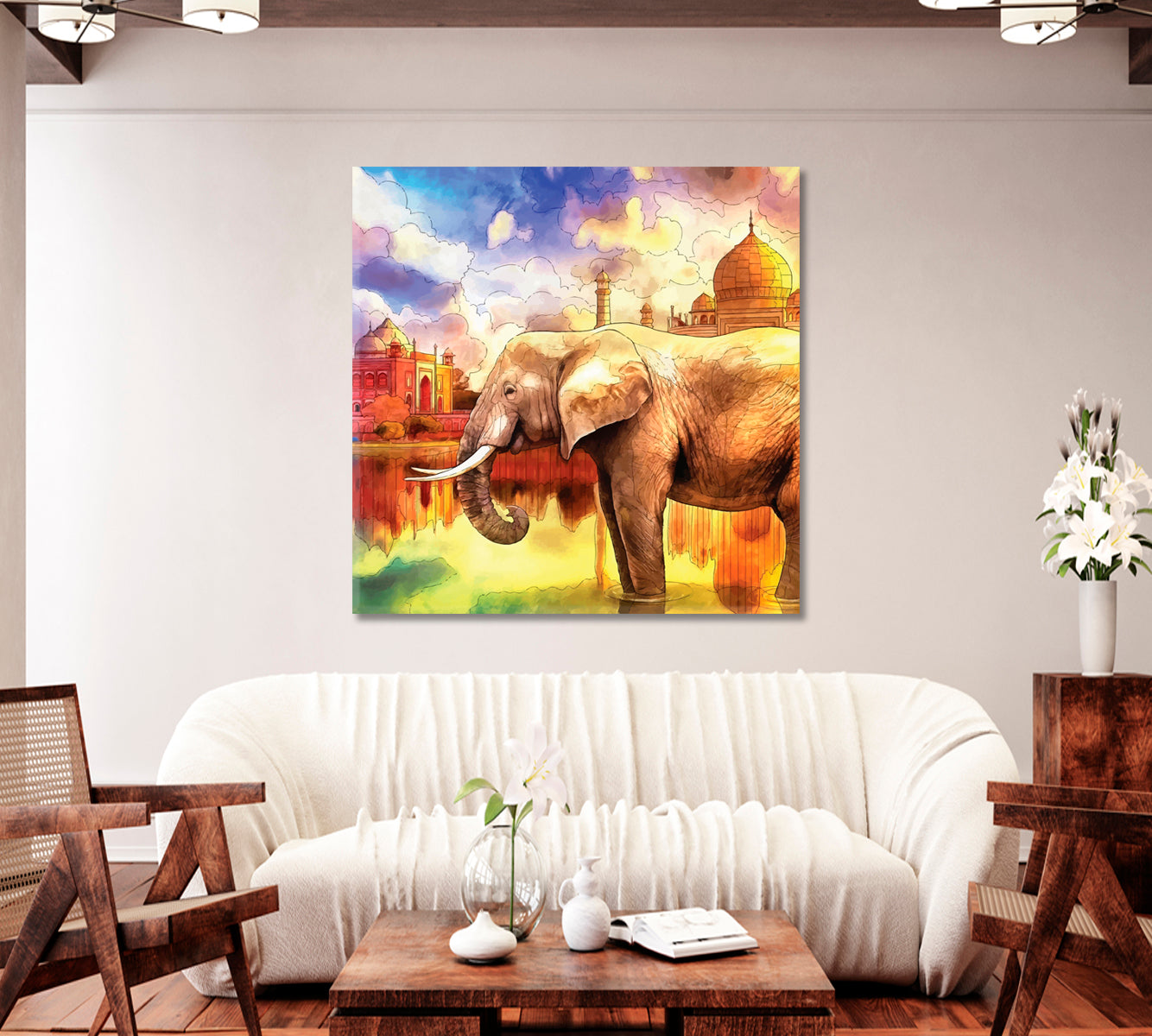 Beautiful Elephant Canvas Print-Canvas Print-CetArt-1 panel-12x12 inches-CetArt