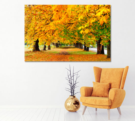 Autumn Park Canvas Print-Canvas Print-CetArt-1 Panel-24x16 inches-CetArt