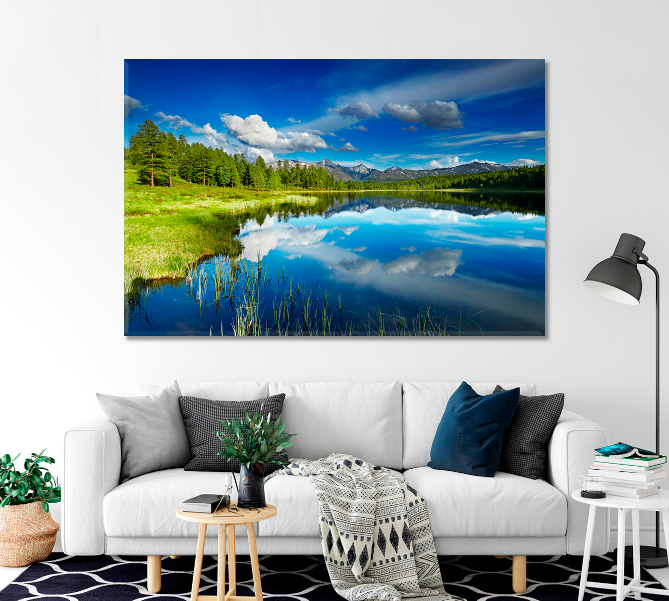 Lake in Altai Mountains Canvas Print-Canvas Print-CetArt-1 Panel-24x16 inches-CetArt