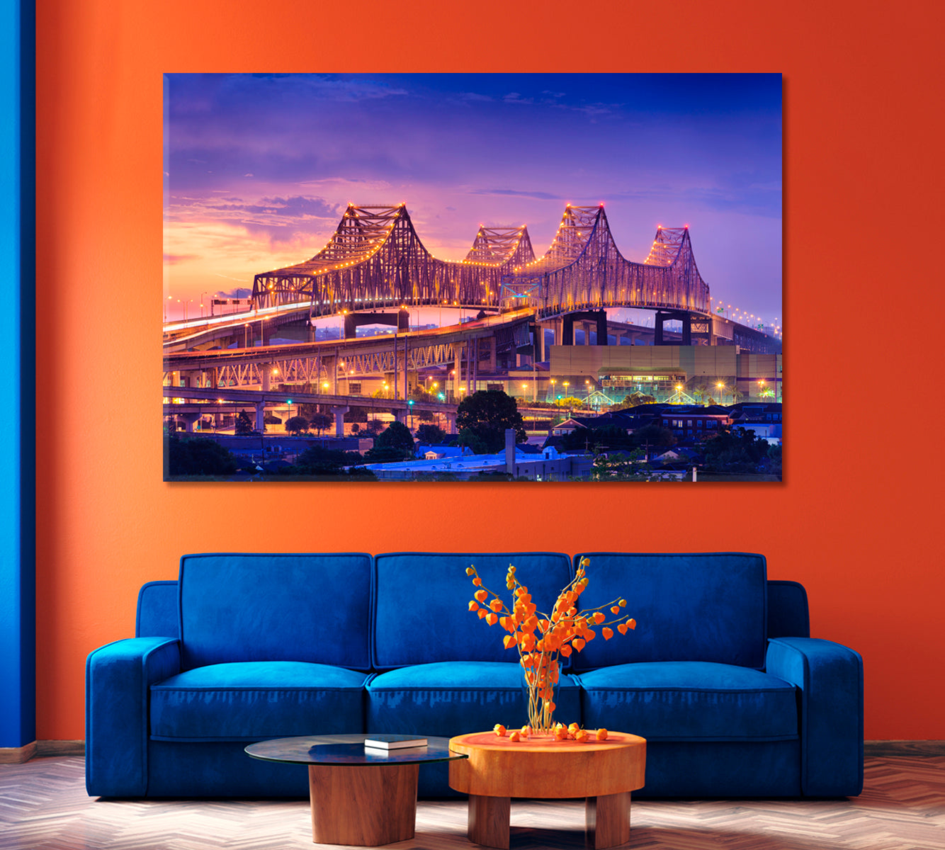 Greater New Orleans Bridge Canvas Print-Canvas Print-CetArt-1 Panel-24x16 inches-CetArt