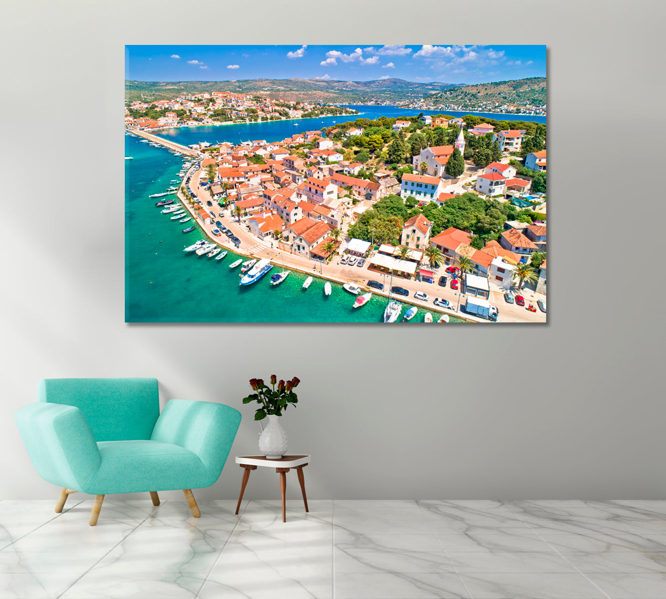 Rogoznica Village on the Dalmatian Coast Italy Canvas Print-Canvas Print-CetArt-1 Panel-24x16 inches-CetArt