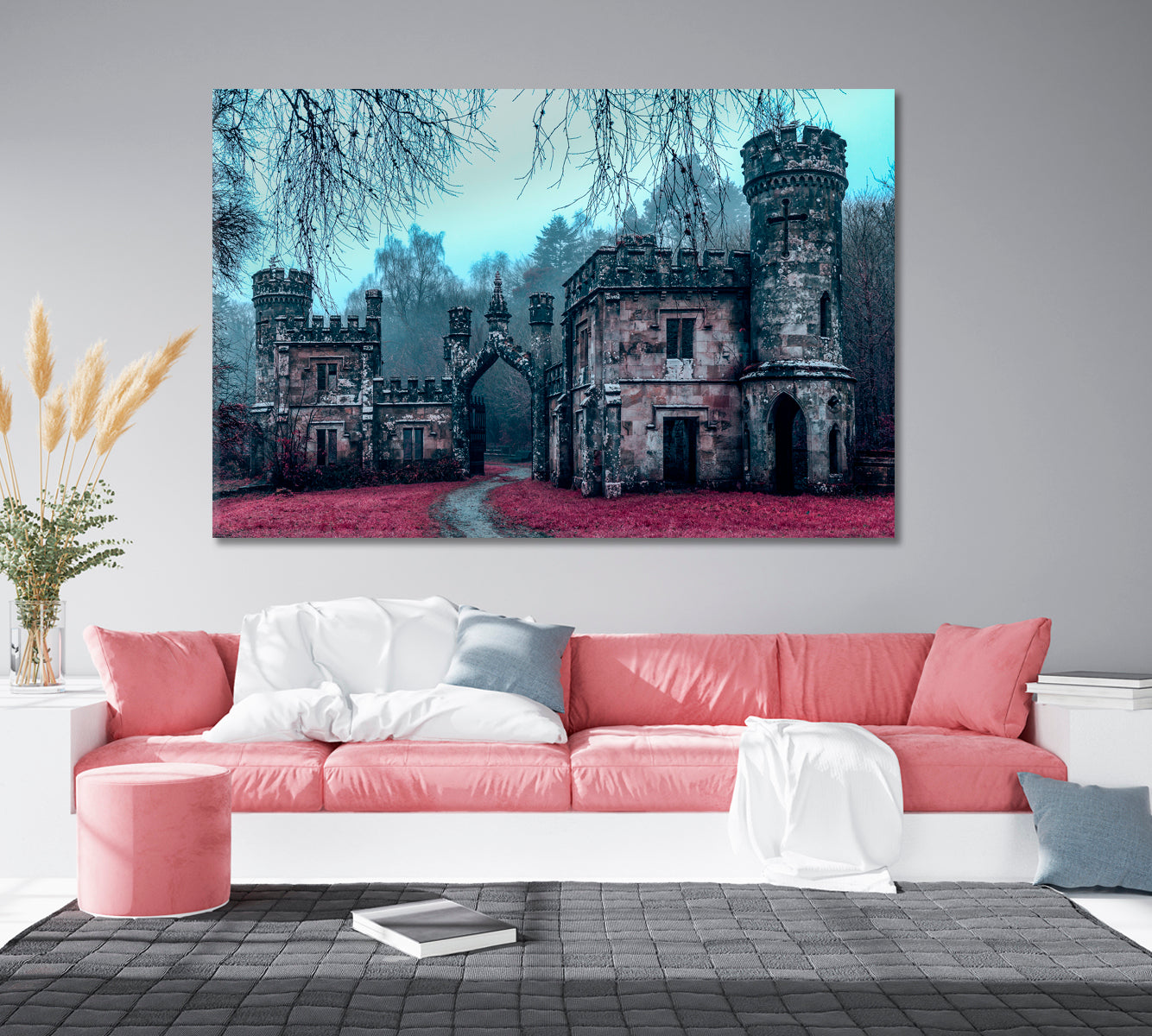 Mystical Old Castle Canvas Print-Canvas Print-CetArt-1 Panel-24x16 inches-CetArt