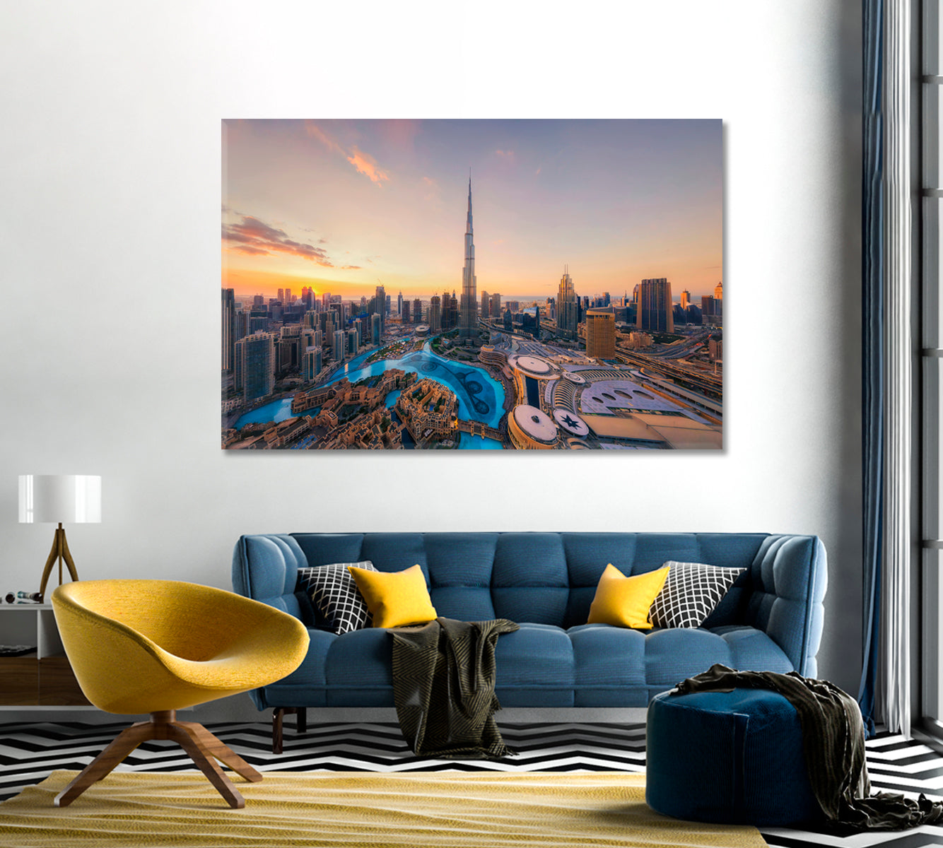 Burj Khalifa in Dubai Downtown Skyline United Arab Emirates Canvas Print-Canvas Print-CetArt-1 Panel-24x16 inches-CetArt