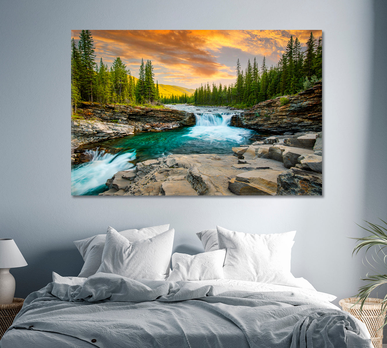 Sheep River Falls Alberta Canada Canvas Print-Canvas Print-CetArt-1 Panel-24x16 inches-CetArt