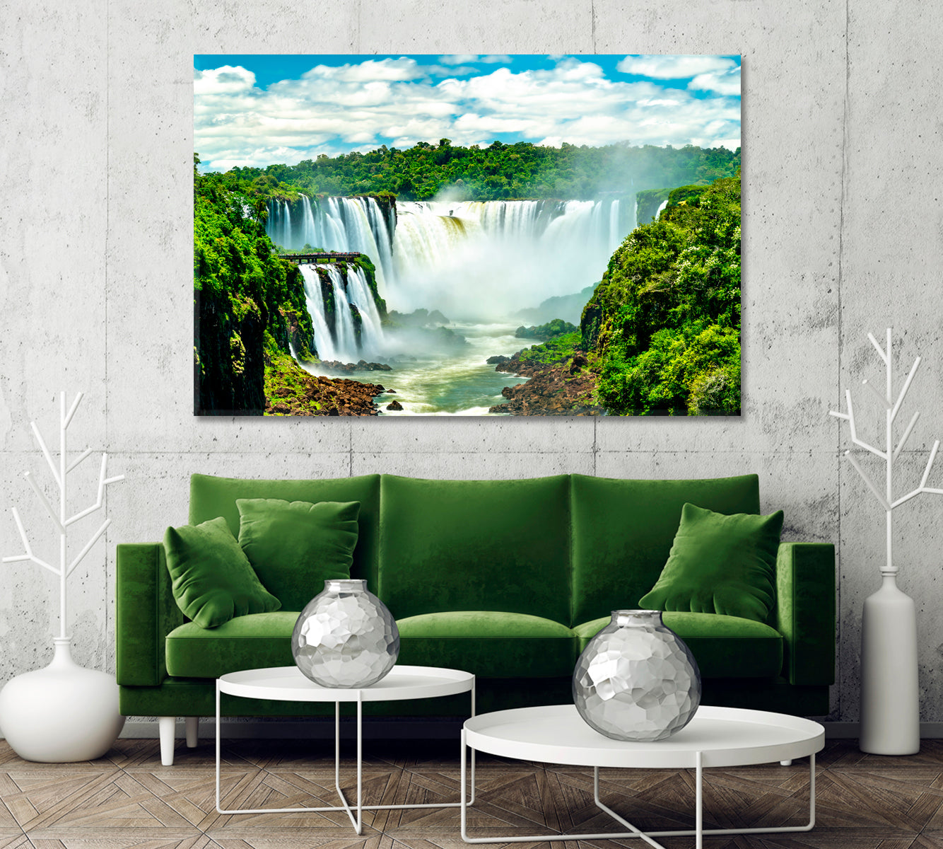 Iguazu Falls in Tropical Rainforest Argentina Canvas Print-Canvas Print-CetArt-1 Panel-24x16 inches-CetArt