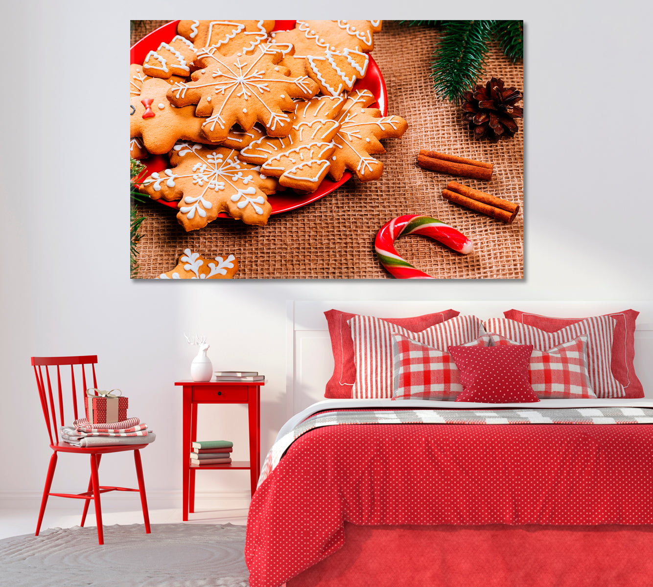 Christmas Gingerbread Cookies Canvas Print-Canvas Print-CetArt-1 Panel-24x16 inches-CetArt