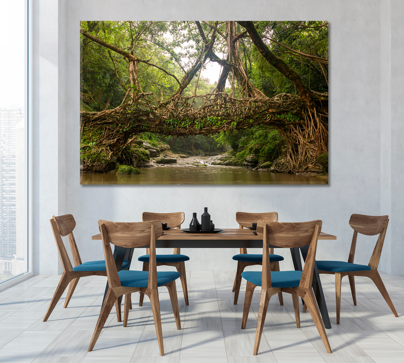 Living Root Bridge Cherrapunji India Canvas Print-Canvas Print-CetArt-1 Panel-24x16 inches-CetArt