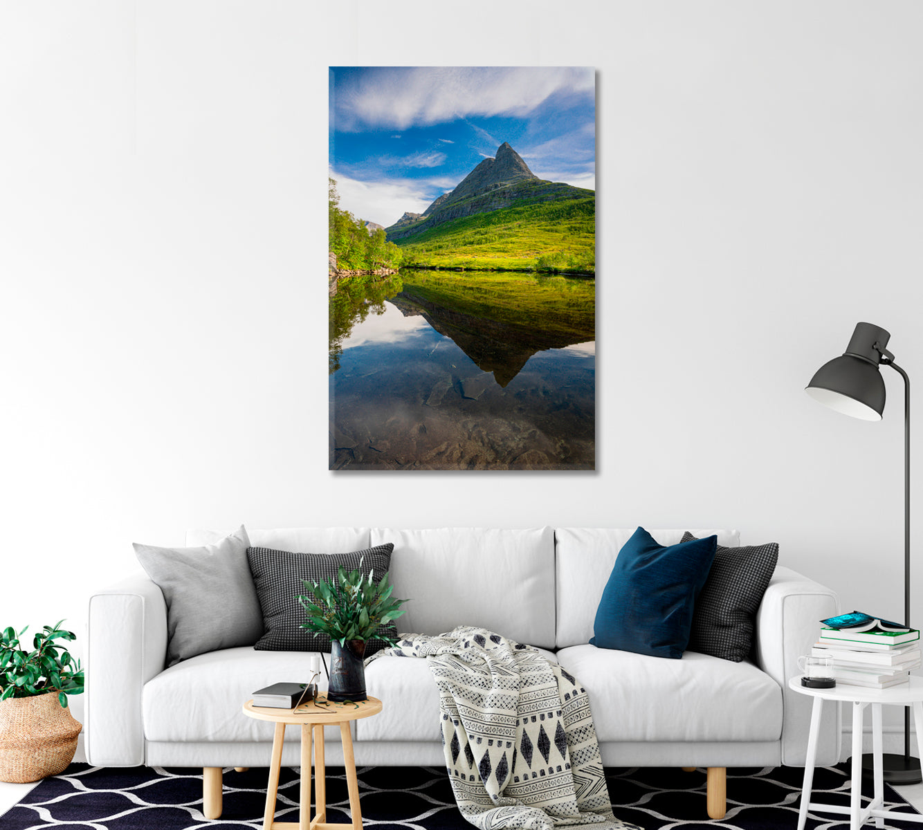 Innerdalen Valley in Trollheimen Mountains Norway Canvas Print-Canvas Print-CetArt-1 panel-16x24 inches-CetArt