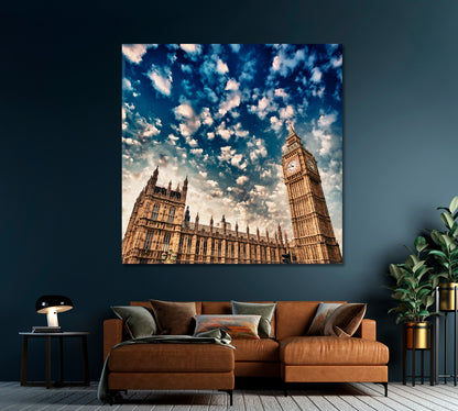 Palace of Westminster London Canvas Print-Canvas Print-CetArt-1 panel-12x12 inches-CetArt