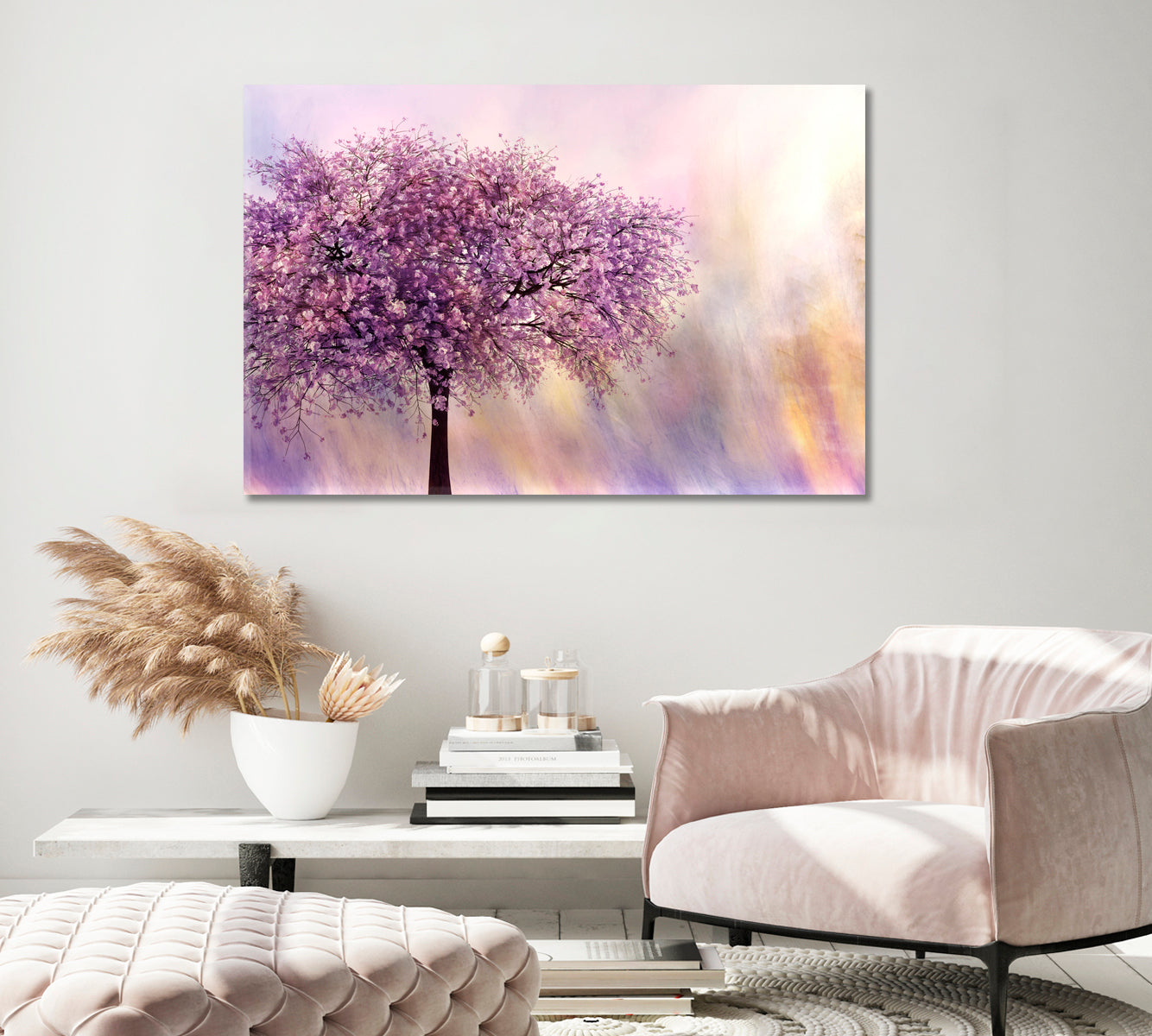 Cherry Blossom Tree Canvas Print-Canvas Print-CetArt-1 Panel-24x16 inches-CetArt