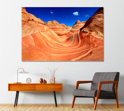 Marble Canyon Wave Arizona USA Canvas Print-Canvas Print-CetArt-1 Panel-24x16 inches-CetArt