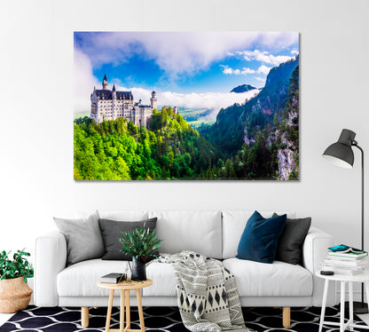 Neuschwanstein Castle in Fussen Germany Canvas Print-Canvas Print-CetArt-1 Panel-24x16 inches-CetArt